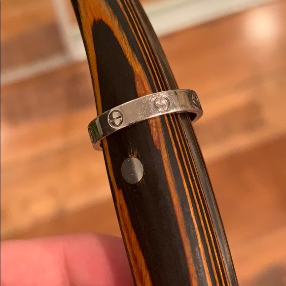 Cartier Love Wedding Band White Gold Ring Diamond - Picture 3 of 4